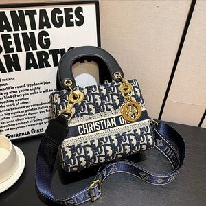Dior Navy and Cream Shoulder Bag